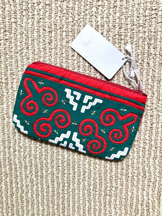 Artisan Handbags - Handmade Quilted Cotton Zippered Pouch, NEW